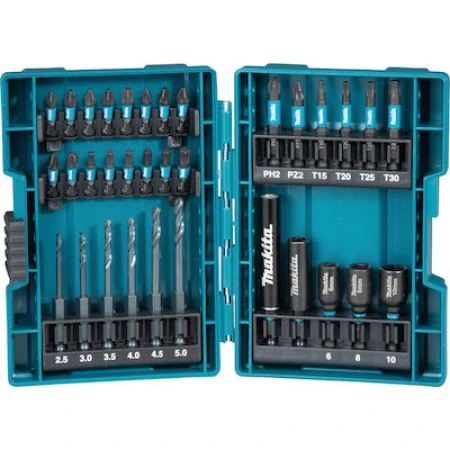 Makita Bitsset Impact Black 33 DELE Σετ 33 Τρυπάνια με Κυλινδρικό Στέλεχος