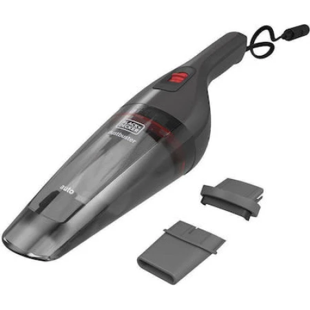 Black & Decker Auto Dustbuster Σκουπάκι Αυτοκινήτου Στερεών με Ισχύ 9W & Καλώδιο Αναπτήρα 12V Grey, Red