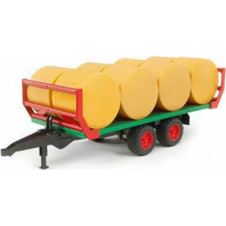 Bruder Bale Transport Trailer with 8 Round Bales για 3+ Ετών