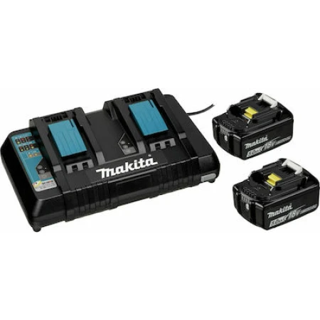Makita Σετ 2 Μπαταρίες 18V 5Ah με Φορτιστή 18V