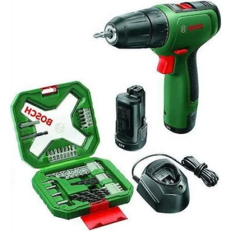 Bosch Easydrill 1200 + Set Εξαρτήματα Δραπανοκατσάβιδο Μπαταρίας 12V 2x1.5Ah