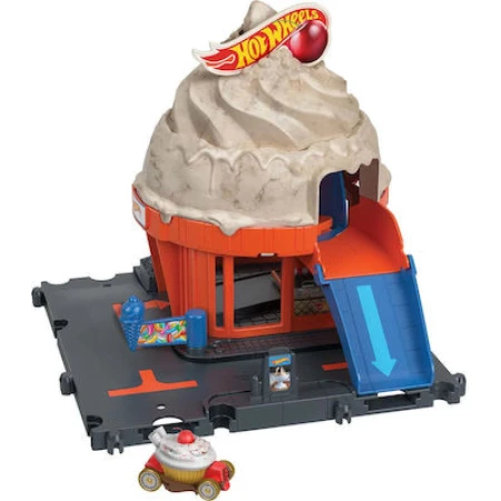 Mattel Πίστα Hot Wheels Downtown Ice Cream Swirl για 4+ Ετών