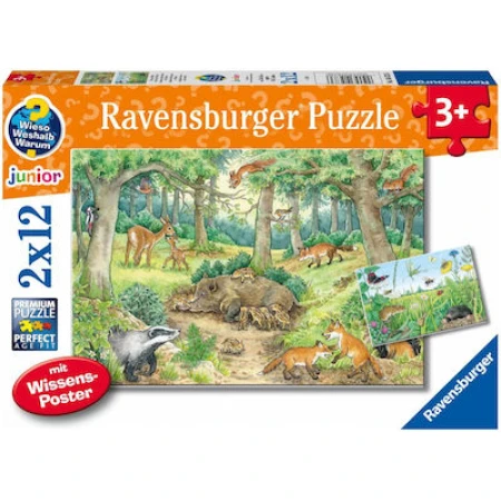 Παιδικό Puzzle Animals in the Forest 24pcs για 3+ Ετών Ravensburger