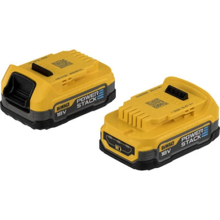 Dewalt 2 Μπαταρίες Εργαλείου Λιθίου 18V με Χωρητικότητα 1.7Ah