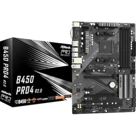 ASRock B450 Pro4 R2.0 Motherboard ATX με AMD AM4 Socket