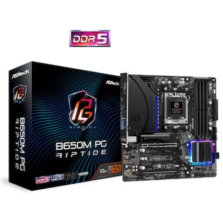 ASRock B650M PG Riptide Motherboard Micro ATX με AMD AM5 Socket
