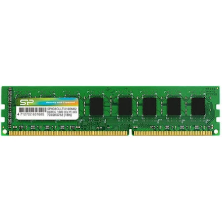 Silicon Power Ταχύτητα 8GB DDR3 RAM με Ταχύτητα 1600 για Desktop (SP008GBLTU160N0)