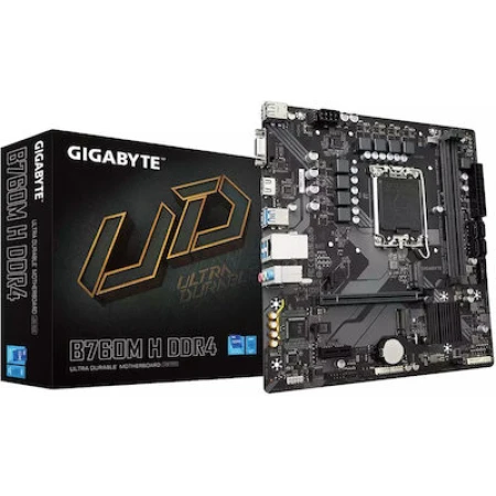 Gigabyte B760M H DDR4 (rev. 1.0) Motherboard Micro ATX με Intel 1700 Socket