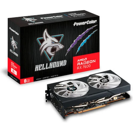 PowerColor Radeon RX 7600 8GB GDDR6 Hellhound Κάρτα Γραφικών