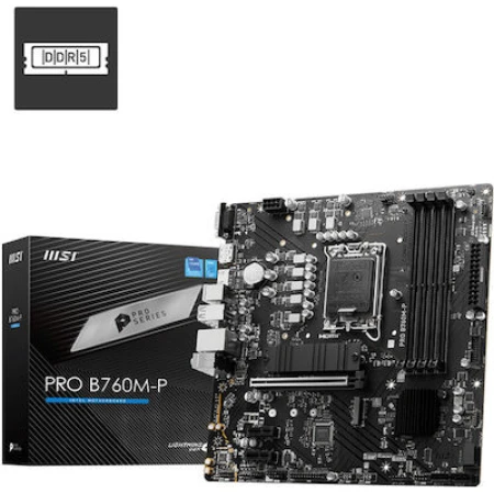 MSI Pro B760M-P Motherboard Micro ATX με Intel 1700 Socket