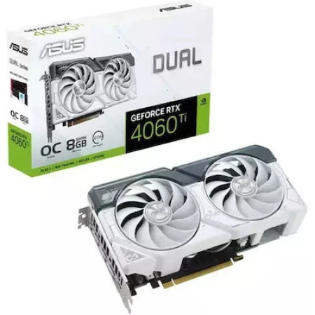 Asus GeForce RTX 4060 Ti 8GB GDDR6 Dual OC White Κάρτα Γραφικών