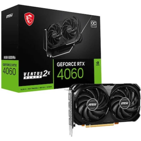 MSI GeForce RTX 4060 8GB GDDR6 Ventus 2X OC Κάρτα Γραφικών