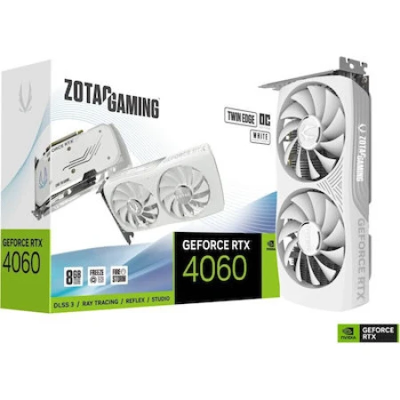 Zotac GeForce RTX 4060 8GB GDDR6 Twin Edge OC White Edition Κάρτα Γραφικών