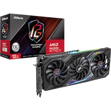 ASRock Radeon RX 7700 XT 12GB GDDR6 Phantom Gaming OC Κάρτα Γραφικών