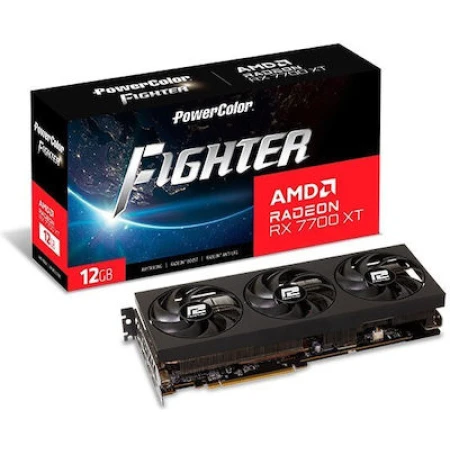 PowerColor Radeon RX 7700 XT 12GB GDDR6 Fighter OC Κάρτα Γραφικών