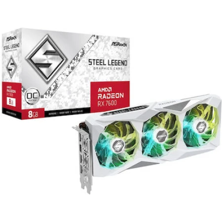ASRock Radeon RX 7600 8GB GDDR6 Steel Legend OC Κάρτα Γραφικών