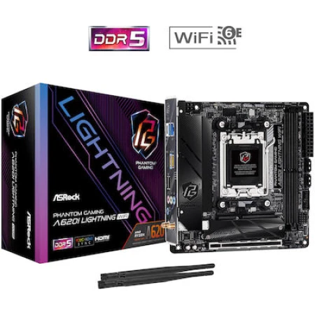 ASRock A620I Lightning WiFi Motherboard Mini ITX με AMD AM5 Socket