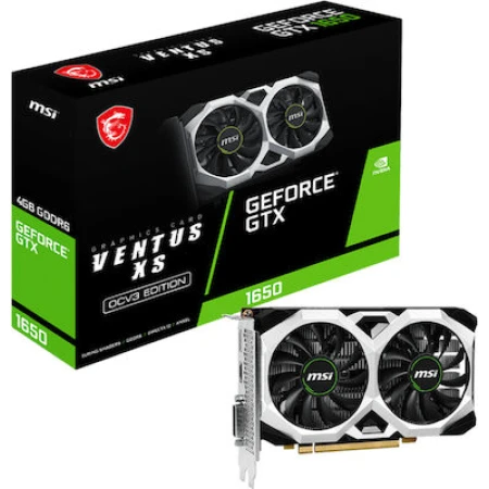 MSI GeForce GTX 1650 4GB GDDR6 D6 VENTUS XS OCV3 Κάρτα Γραφικών