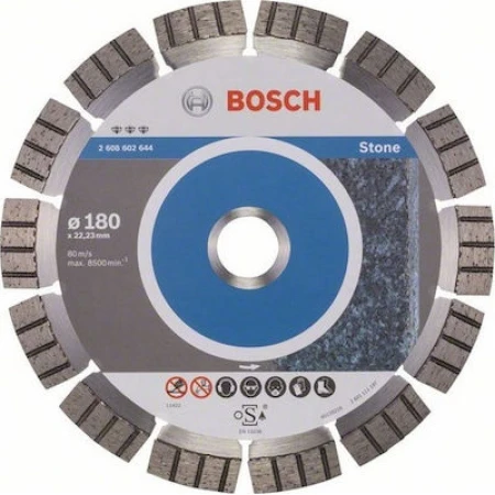 Bosch Διαμαντόδισκος Κοπής Πετρωμάτων Best for Stone 180mm 2608602644 1τμχ