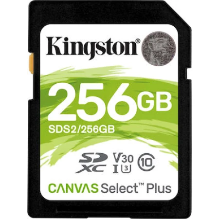 Kingston Canvas Select Plus SDXC 256GB Class 10 U3 V30 UHS-I