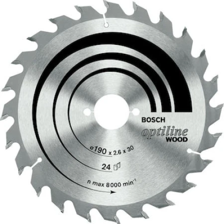 Bosch Δίσκος Κοπής Ξύλου Optiline Wood Circular Saw Blades 2608640615 190mm 1τμχ