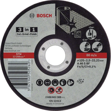 Bosch Δίσκος Κοπής 3-in-1 125mm 2608602389 1τμχ