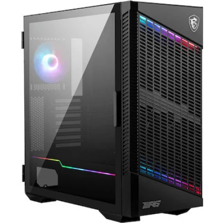 MSI MPG Velox 100P Airflow Gaming Midi Tower Κουτί Υπολογιστή με Πλαϊνό Παράθυρο και RGB Φωτισμό Μαύρο