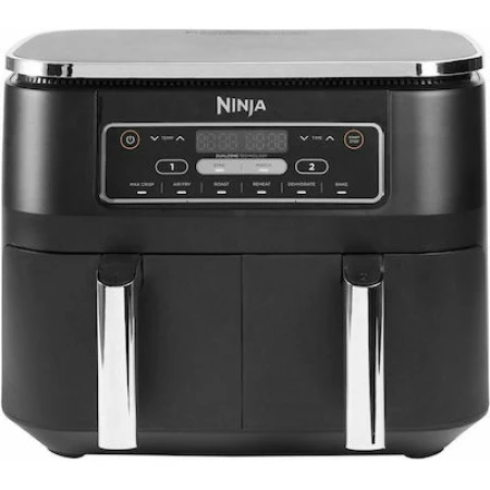 Ninja Foodi Max Dual Zone Φριτέζα Αέρος με Διπλό Αποσπώμενο Κάδο 7.6lt Μαύρη