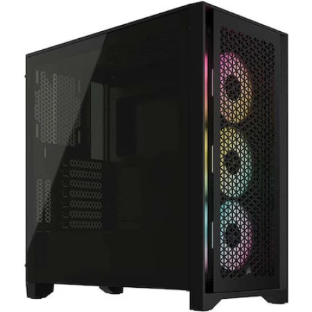 Corsair 4000D RGB Airflow Gaming Midi Tower Κουτί Υπολογιστή με Πλαϊνό Παράθυρο Μαύρο