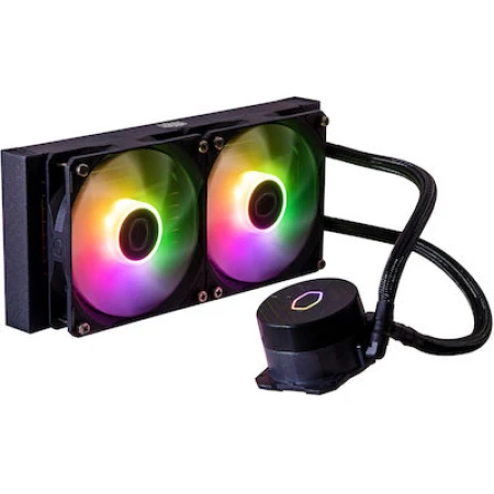 CoolerMaster Masterliquid ML240L Core Υδρόψυξη Επεξεργαστή Διπλού Ανεμιστήρα 120mm για Socket AM4/AM5/1700/1200/115x με ARGB Φωτισμό