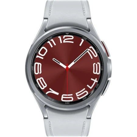 Samsung Galaxy Watch6 Classic LTE Stainless Steel 43mm Αδιάβροχο με Παλμογράφο (Ασημί)