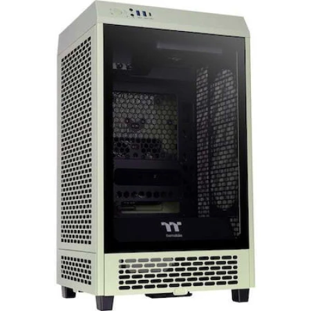 Thermaltake The Tower 200 Mini Chassis Gaming Mini Tower Κουτί Υπολογιστή με Πλαϊνό Παράθυρο Matcha Green