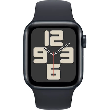 Apple Watch SE 2023 Aluminium 40mm Αδιάβροχο με Παλμογράφο (Midnight με Midnight Sport Band (M/L))
