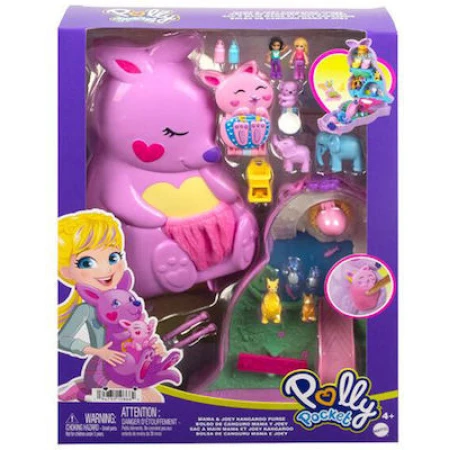 Mattel Παιχνίδι Μινιατούρα Polly Pocket Mama & Joey Kangaroo για 4+ Ετών